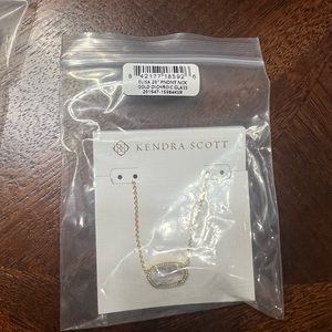 Kendra Scott Elisa Gold Extended Length Pendant Necklace in Dichroic Glass